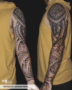Maori Full sleeve Armband Tattoo