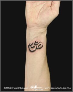 Minimal Om Tattoo