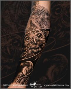 Realistic Owl tattoo