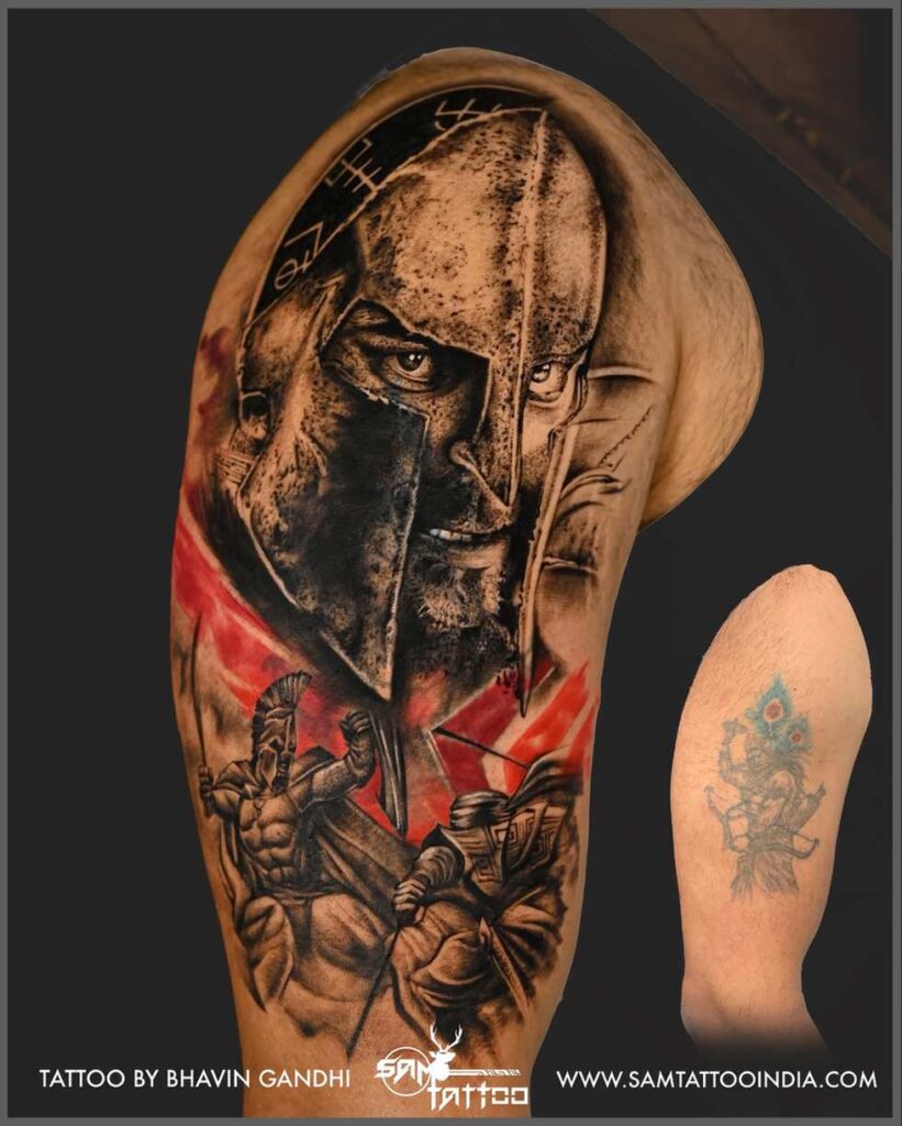 L'Ink Tattoo Studio - Leonidas king #300 #film ... tattoo by @axellopez  Guest Artist #linktattoopadova • • • • • • • • • • • • • •  #linktattoopadova #realistictattoo #sparta #helmet #italia #italy #roman  #warrior #tattoo #tattoos #padovatattoo ...