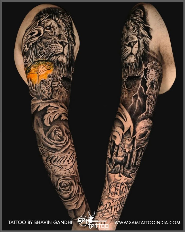 elaborate full - back irezumi tattoo of an eastern | Stable Diffusion