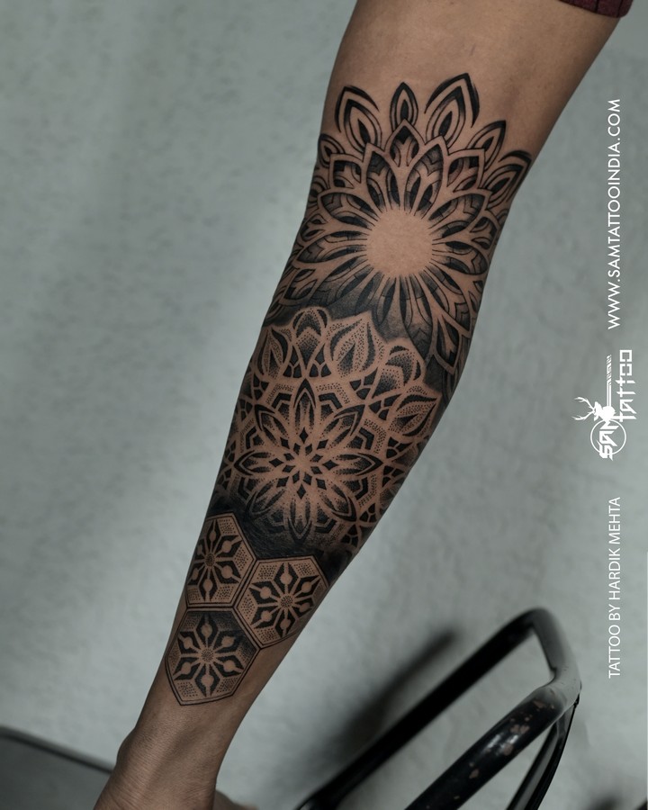 Create a floral tattoo design with mandalas by Juliantatt | Fiverr